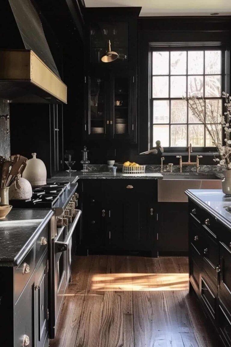 Country Chic: 30 Timeless Moody Farmhouse Kitchen Designs | The Olive ...