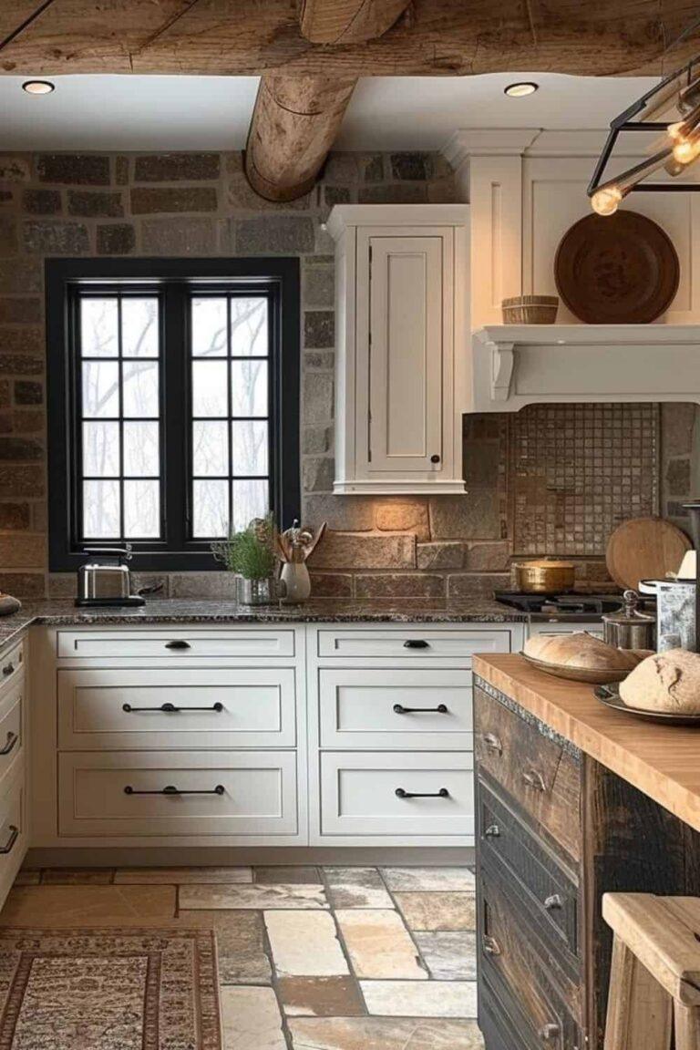 Country Chic: 30 Timeless Moody Farmhouse Kitchen Designs | The Olive ...