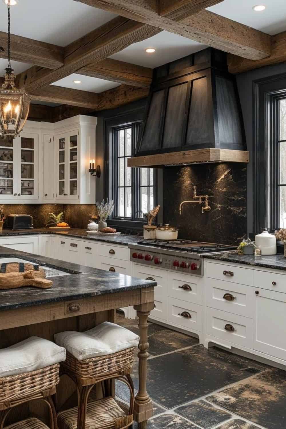 Country Chic: 30 Timeless Moody Farmhouse Kitchen Designs | The Olive ...