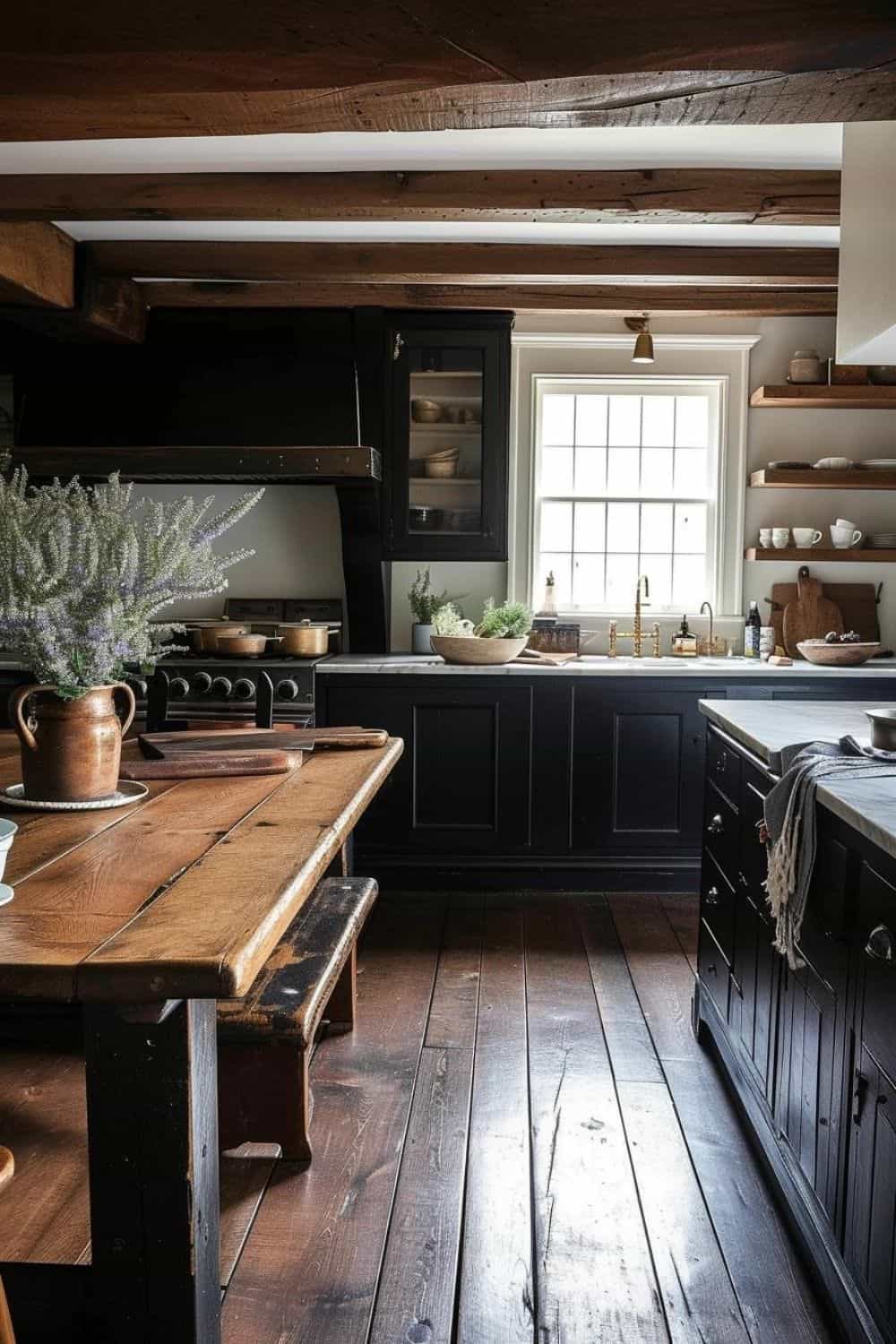 Country Chic: 30 Timeless Moody Farmhouse Kitchen Designs | The Olive ...