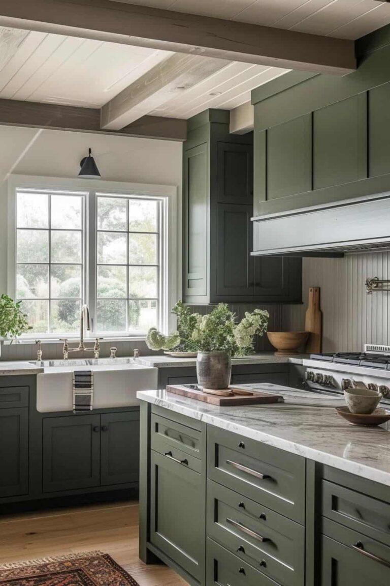 Country Chic: 30 Timeless Moody Farmhouse Kitchen Designs | The Olive ...