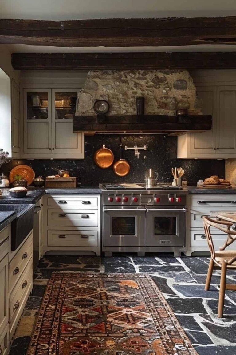 Country Chic: 30 Timeless Moody Farmhouse Kitchen Designs | The Olive ...