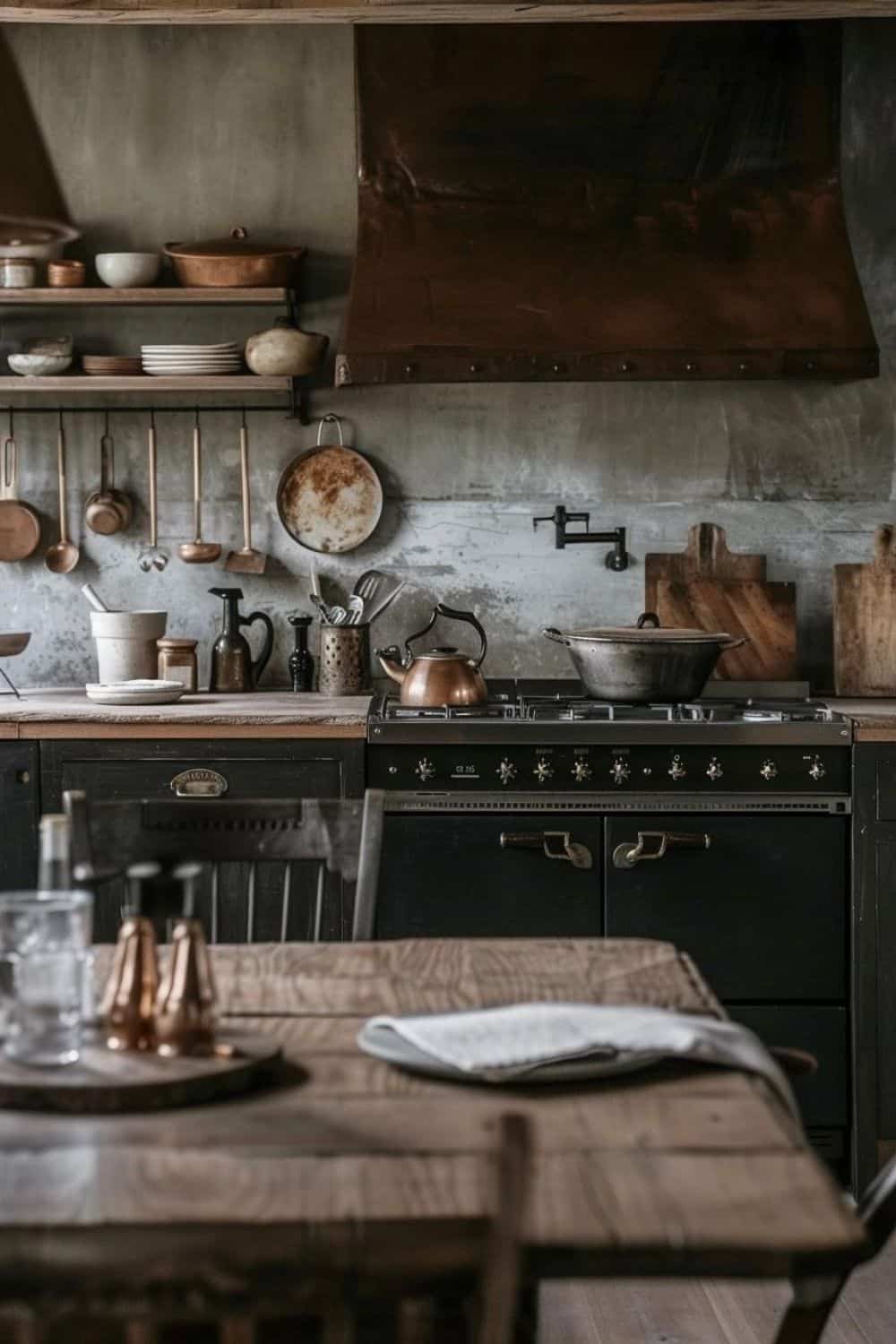 Country Chic: 30 Timeless Moody Farmhouse Kitchen Designs | The Olive ...