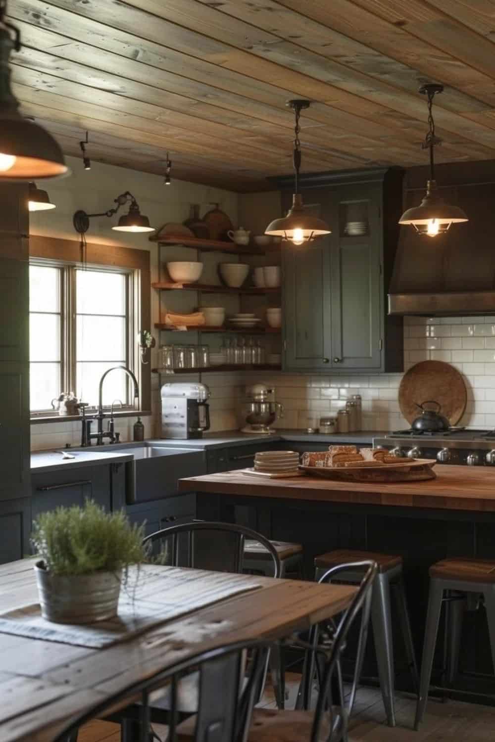 Country Chic: 30 Timeless Moody Farmhouse Kitchen Designs | The Olive ...