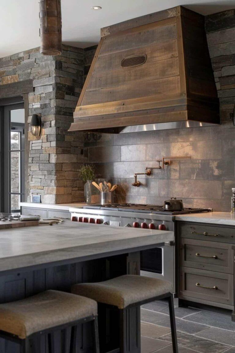 Country Chic: 30 Timeless Moody Farmhouse Kitchen Designs | The Olive ...
