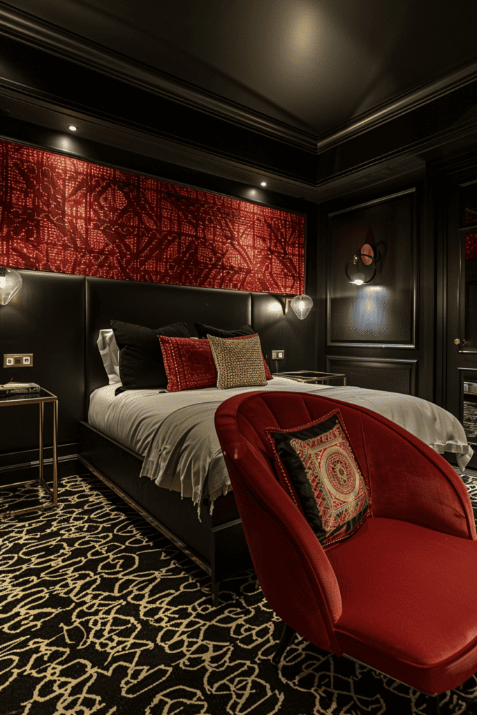 stunning dark and moody bedroom 