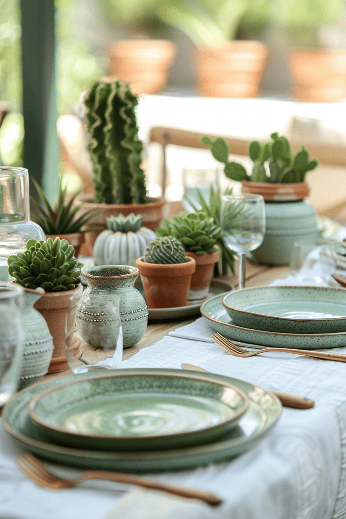 boho summer tablescape 