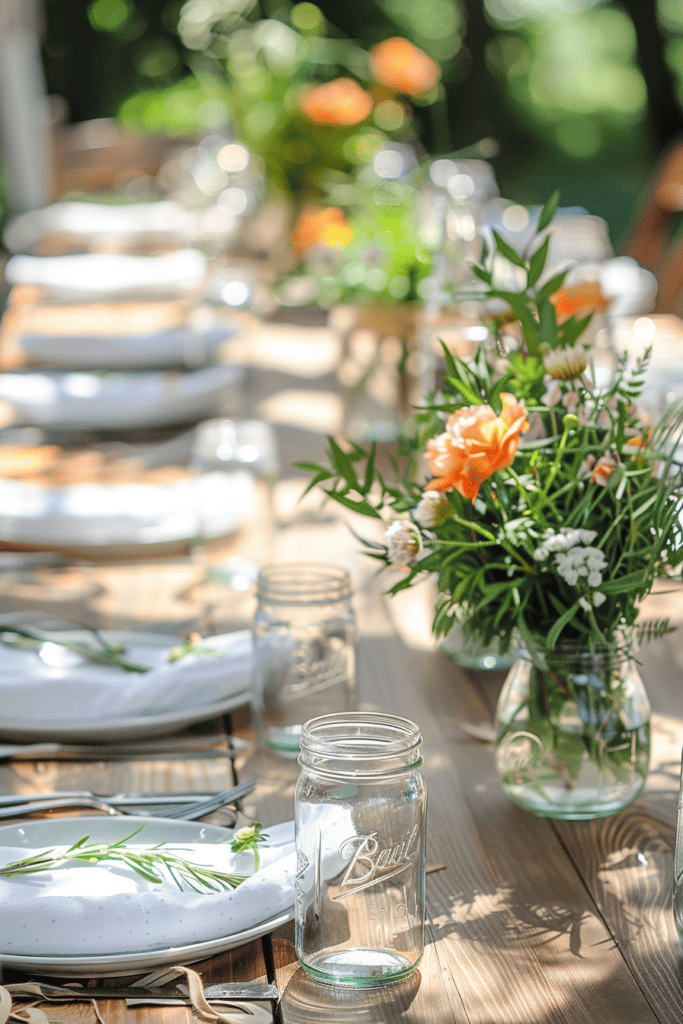 simple summer table setting