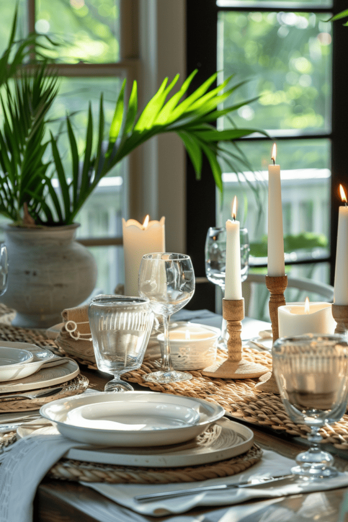 simplistic Summer tablescape 