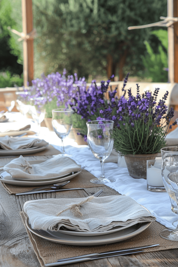 lavender summer tablescape