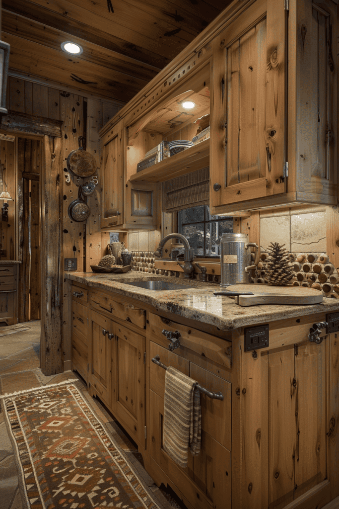 small cute cabin kitchen