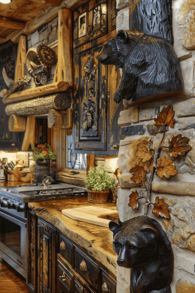 black bear cabin kitchen 