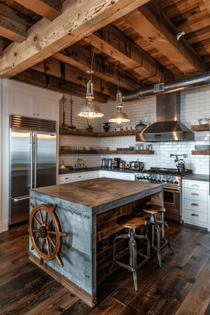 rustic nautical kitchen 