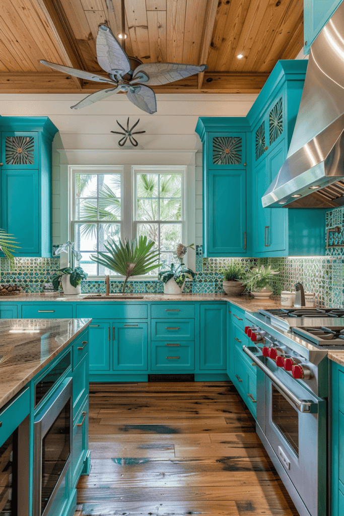 bright tropical kitchen 
