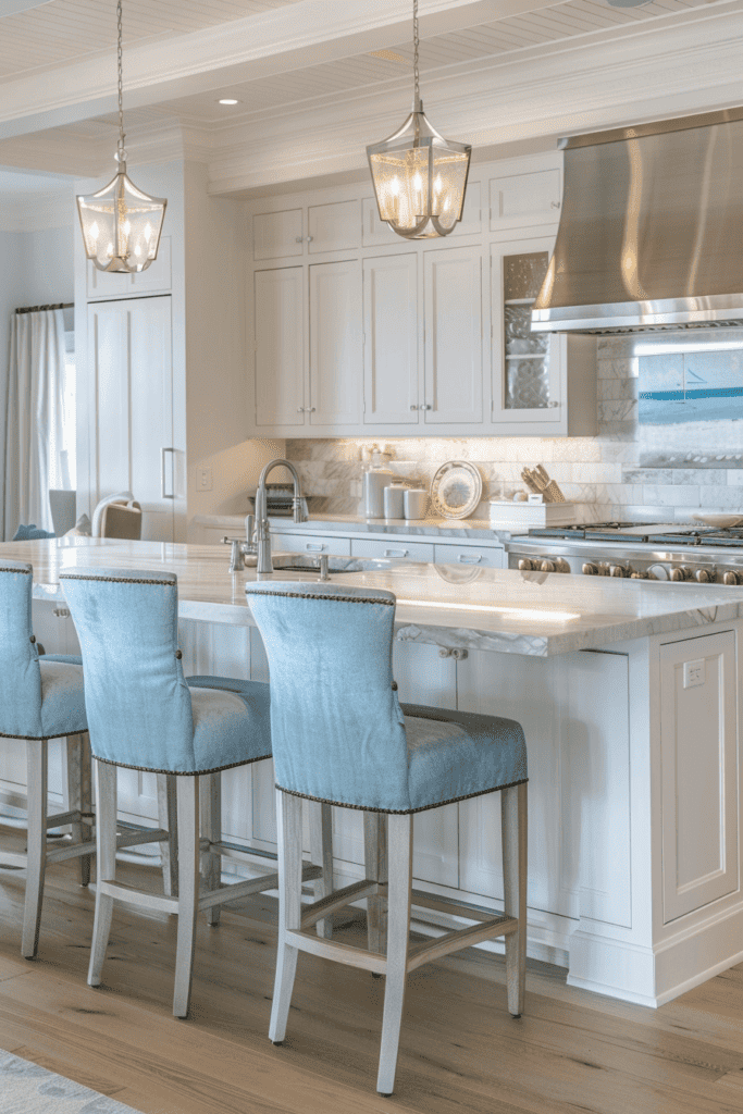 upscaled white beach kitchen 