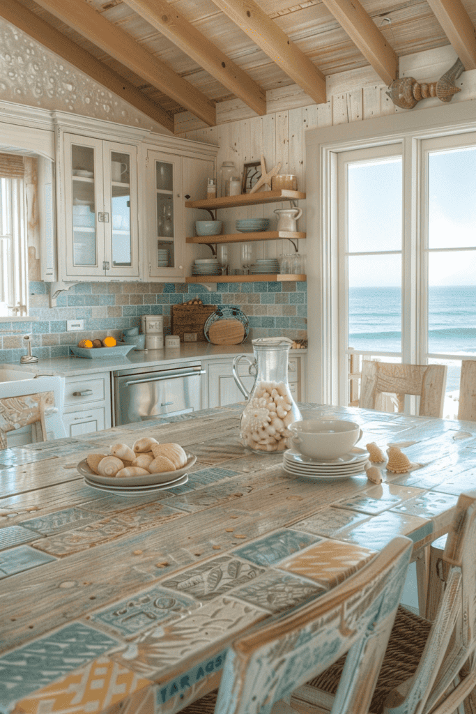 beachy vibe rustic coastal kitchen