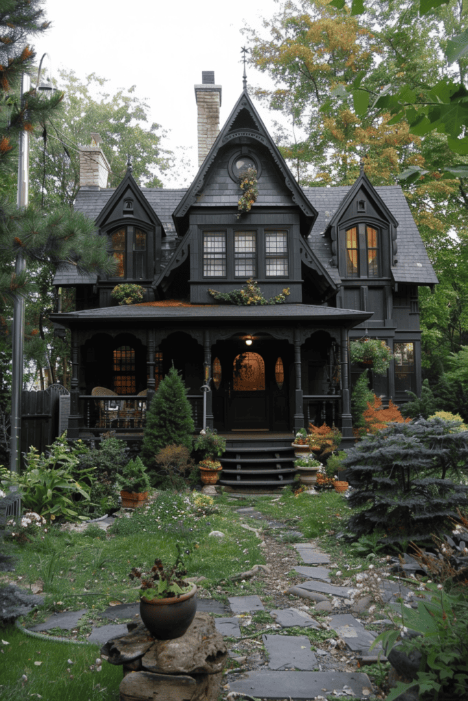 dark Victorian inspired cottagecore home