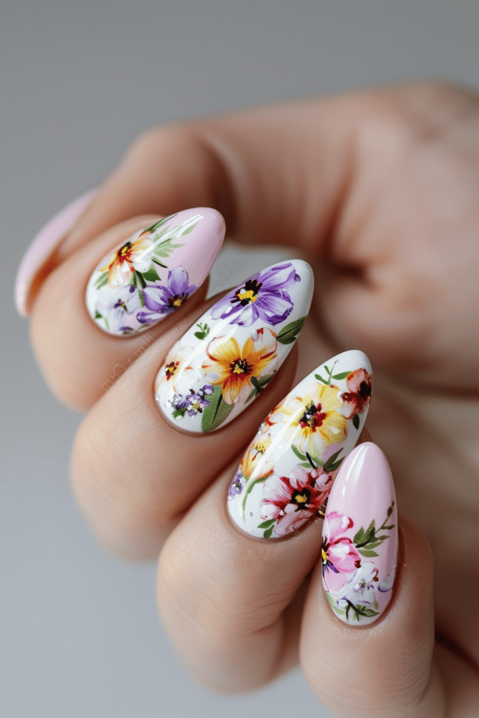 floral spring nails