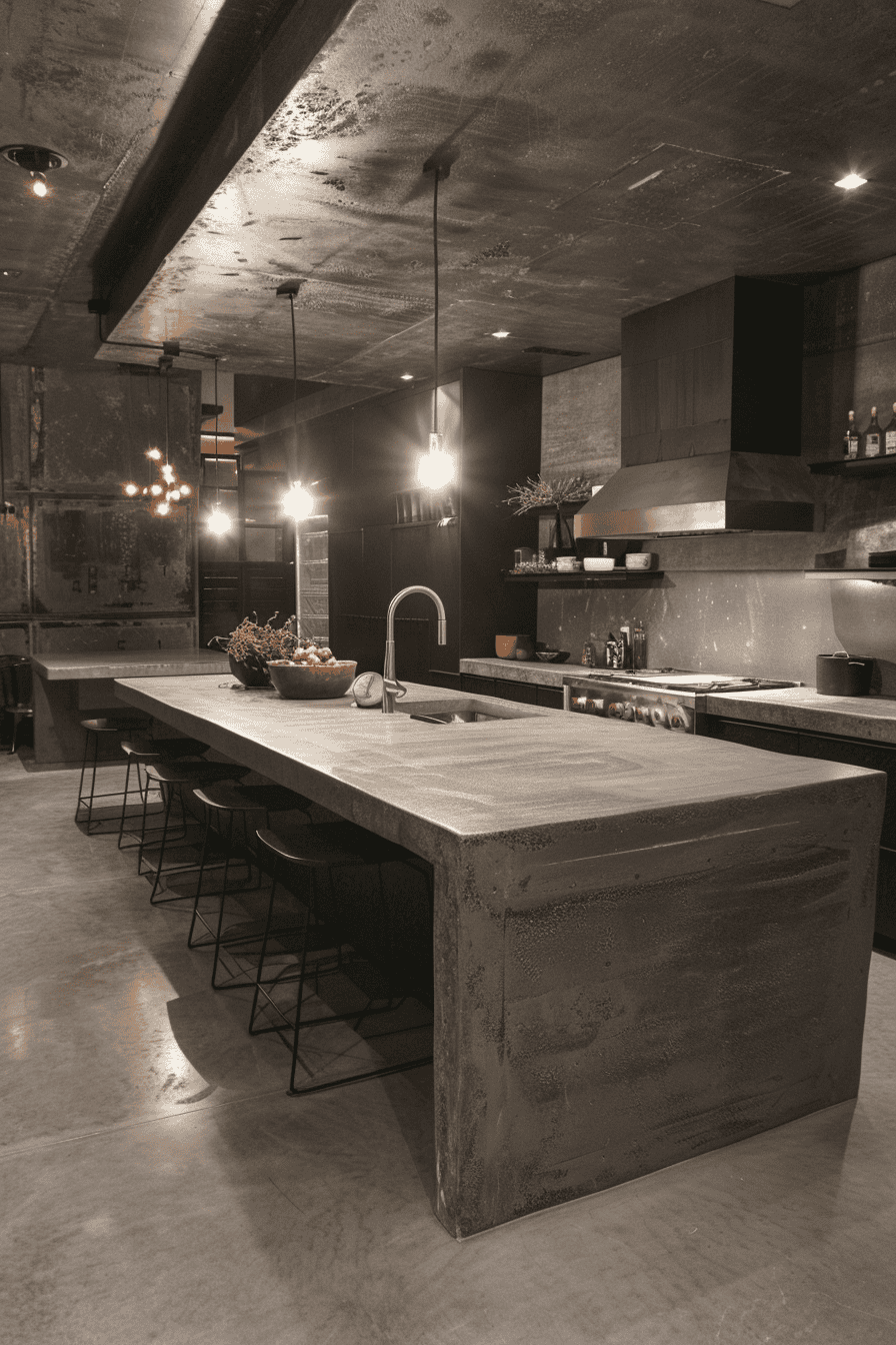 Concrete & Steel: 45 Stunning Industrial Kitchen Ideas | The Olive ...
