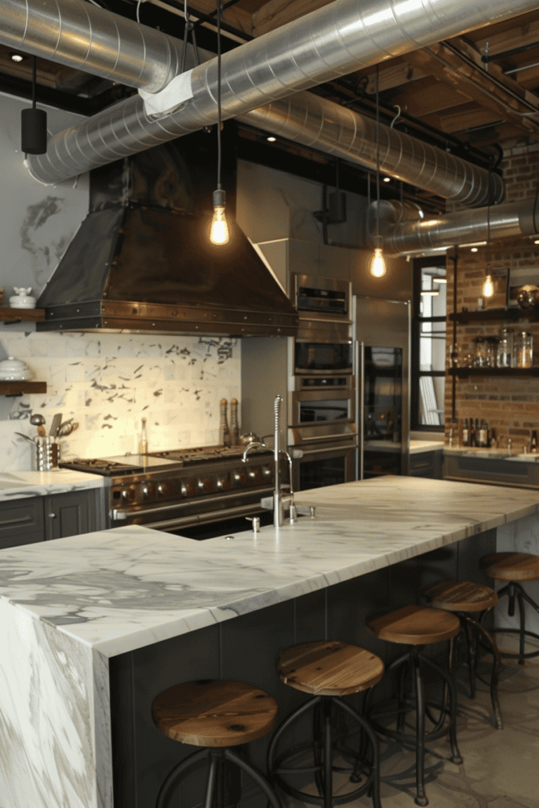 Concrete & Steel: 45 Stunning Industrial Kitchen Ideas | The Olive ...