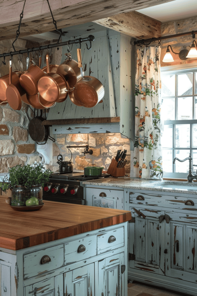 rustic french cottage  kitchen 