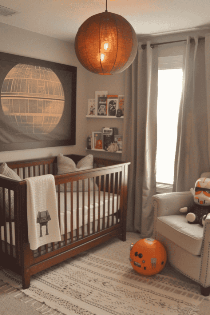 neutral colored Star Wars nursery 