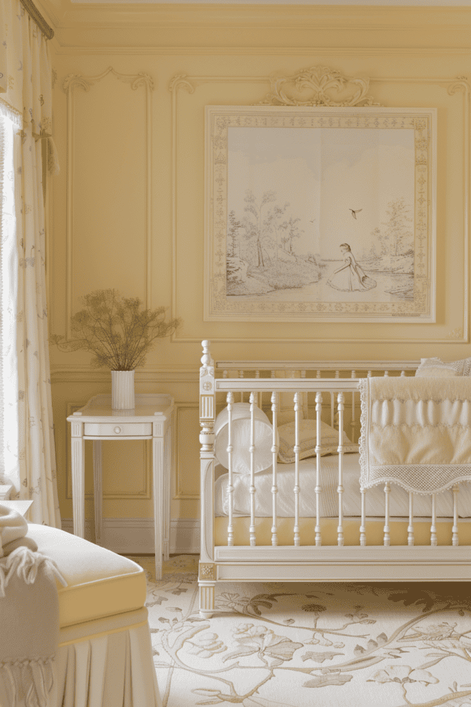 elegant timeless yellow nursery