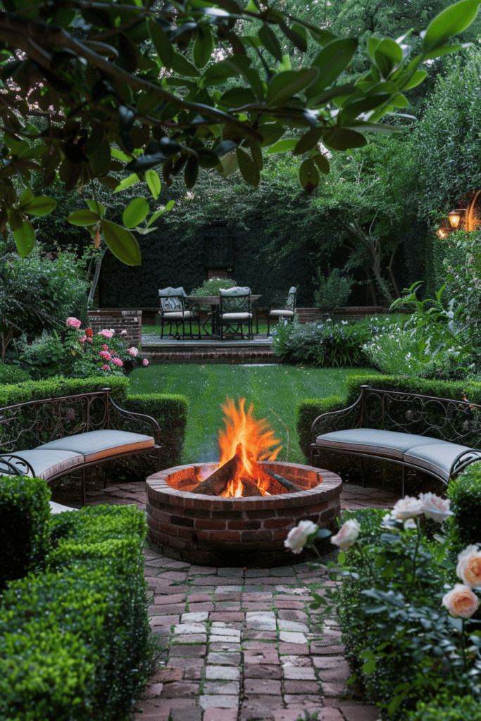 elegant garden fire pit for your backyard