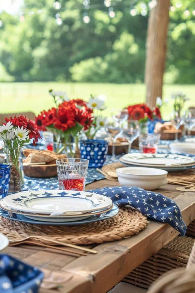 fourth of july table setting ideas