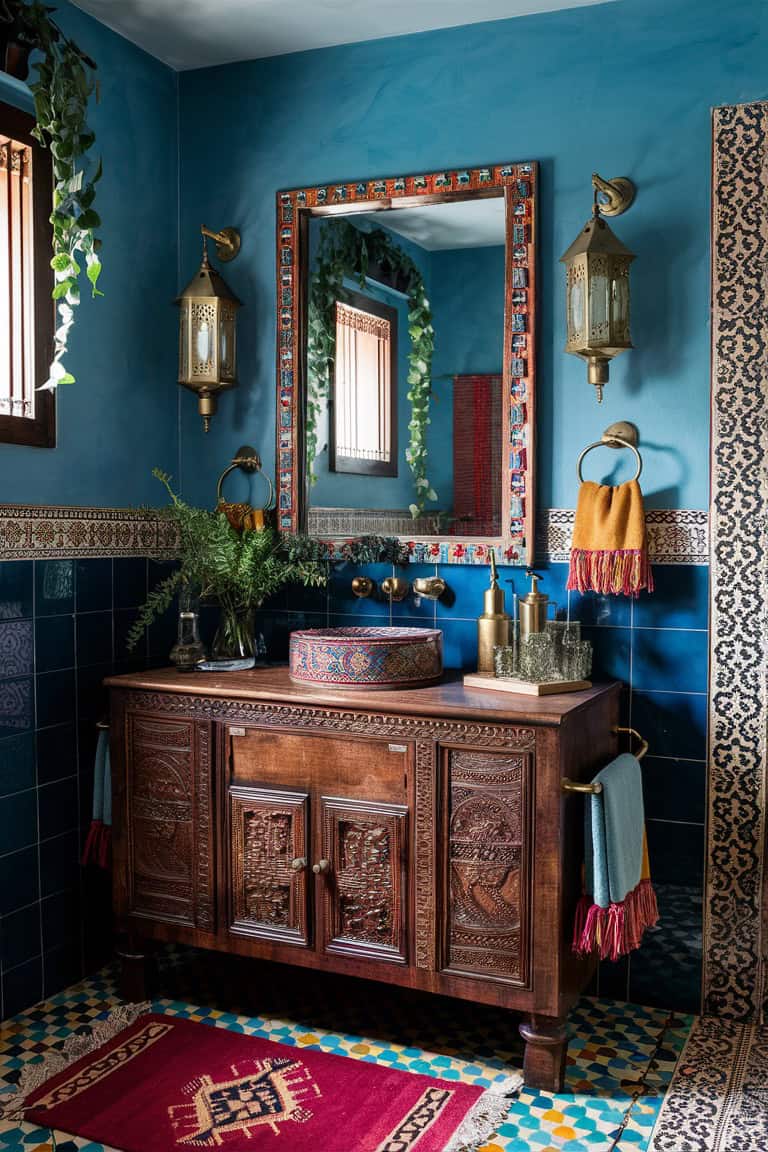 22 Beautiful Boho Bathrooms For Your Home | The Olive Branch Nest