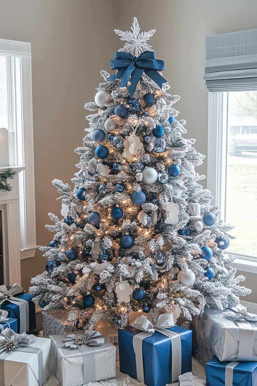 28 Unique Blue Christmas Tree Ideas To Wow Your Guests | The Olive ...