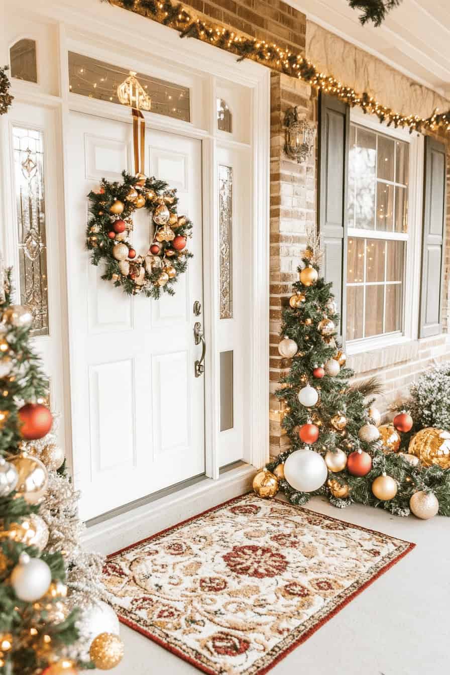 Festive Christmas Front Porches: 21 Creative Ideas | The Olive Branch Nest