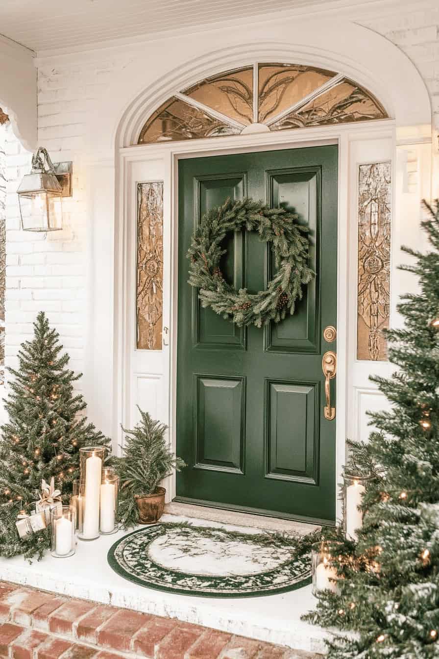 Festive Christmas Front Porches: 21 Creative Ideas | The Olive Branch Nest