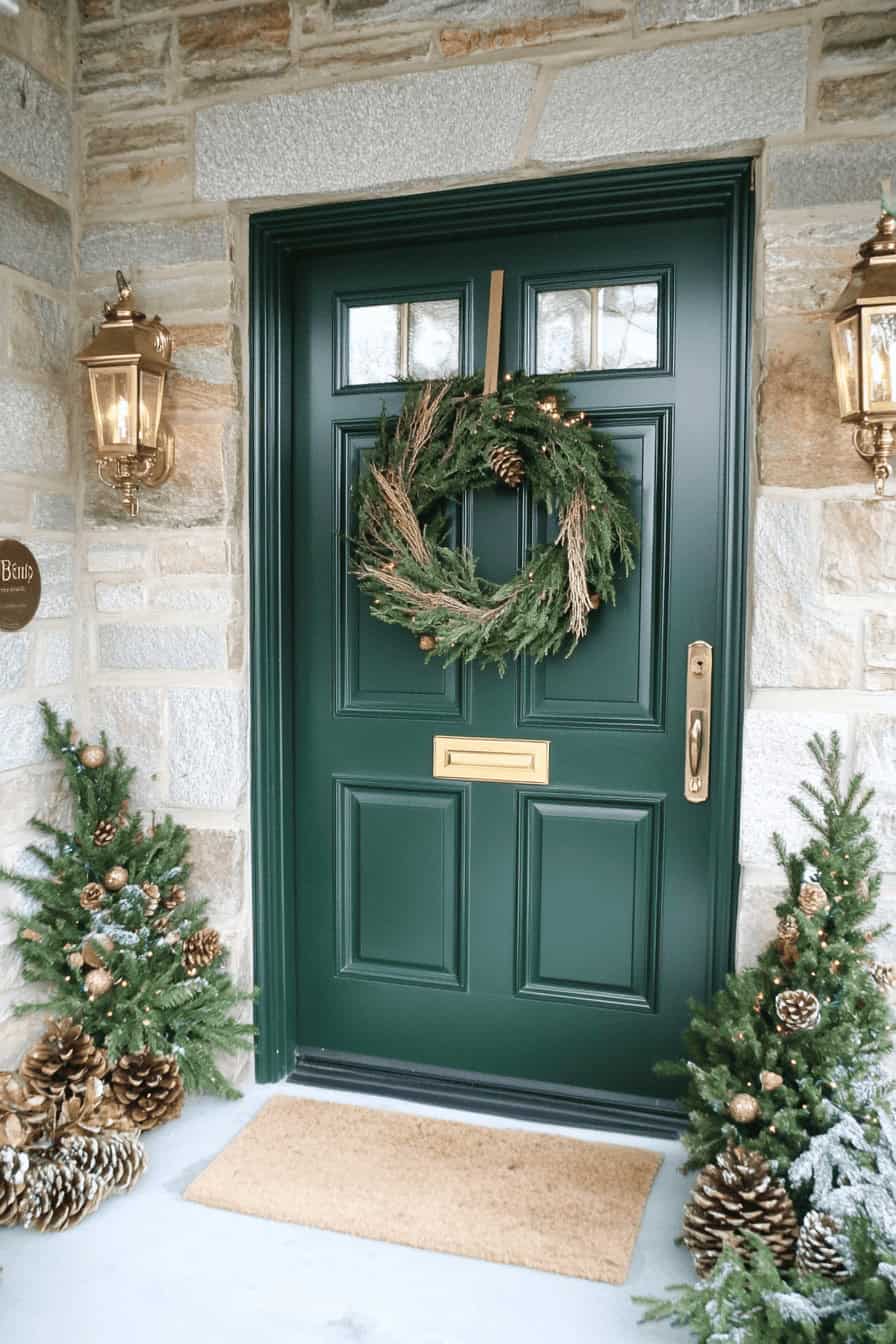 Festive Christmas Front Porches: 21 Creative Ideas | The Olive Branch Nest