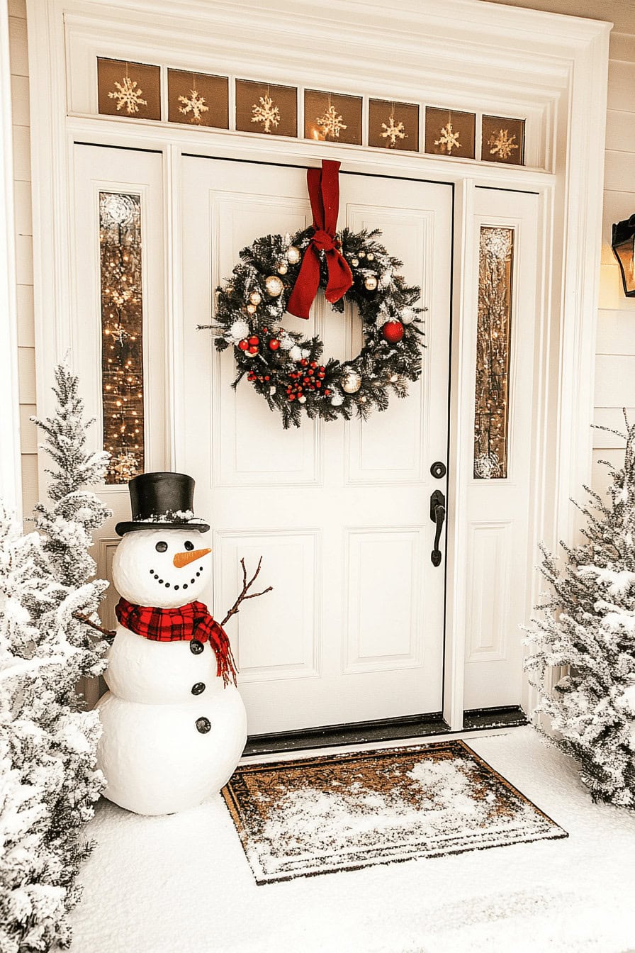 Festive Christmas Front Porches: 21 Creative Ideas | The Olive Branch Nest