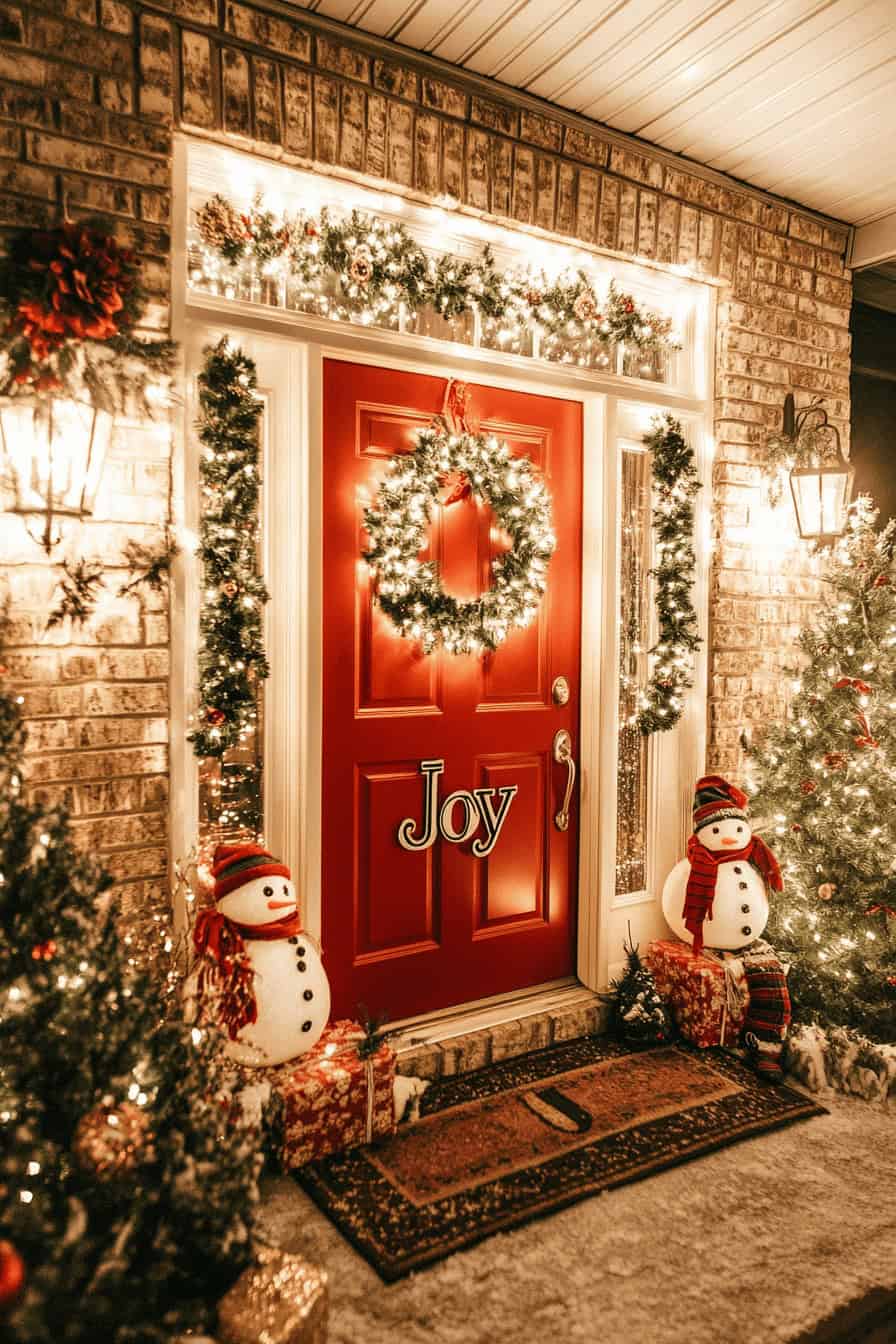 Festive Christmas Front Porches: 21 Creative Ideas | The Olive Branch Nest