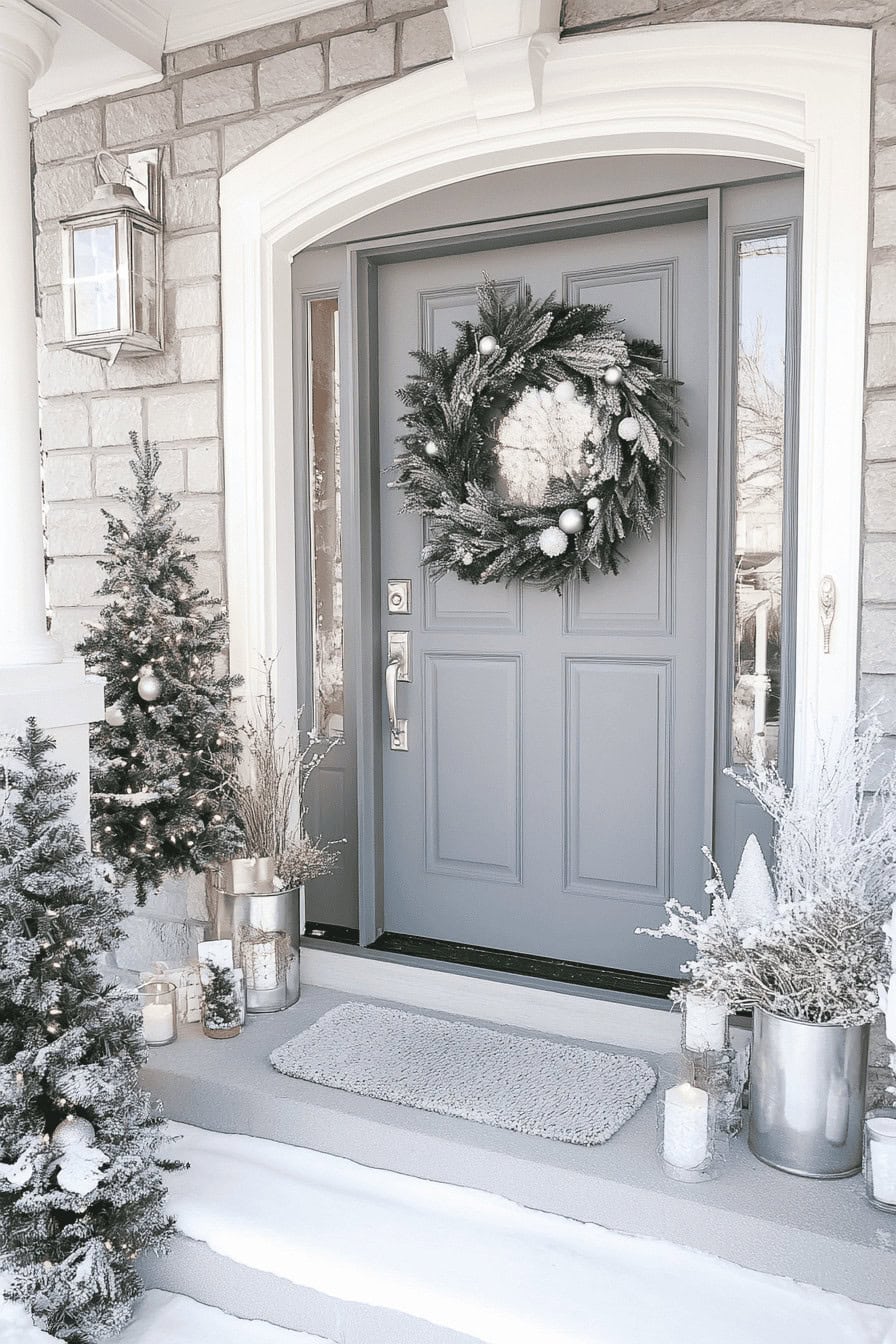 Festive Christmas Front Porches: 21 Creative Ideas | The Olive Branch Nest