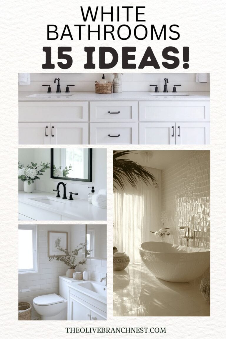 15 White Bathroom Ideas: Brighten Your Space | The Olive Branch Nest