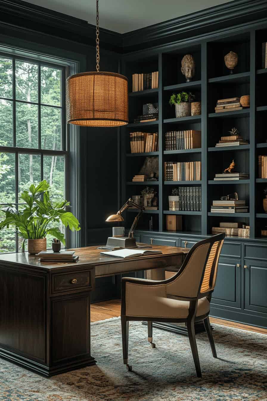 10 Moody Office Ideas For A Bold, Stylish Workspace | The Olive Branch Nest