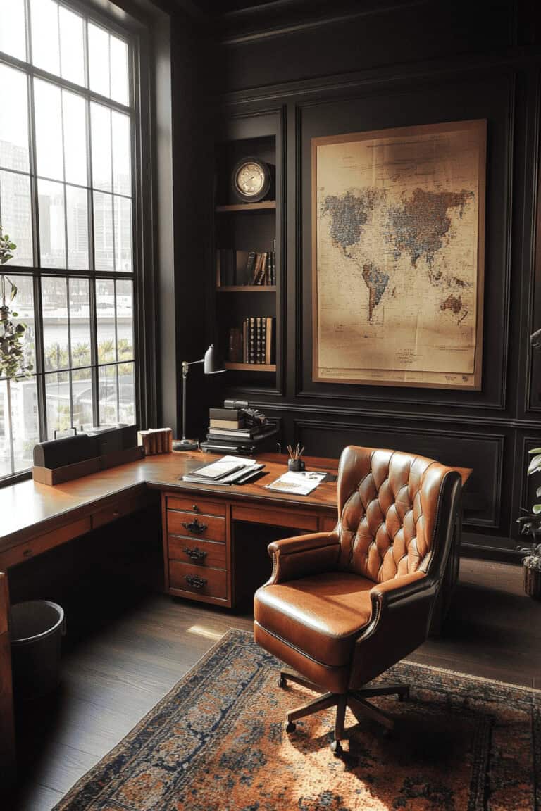 10 Moody Office Ideas For A Bold, Stylish Workspace | The Olive Branch Nest