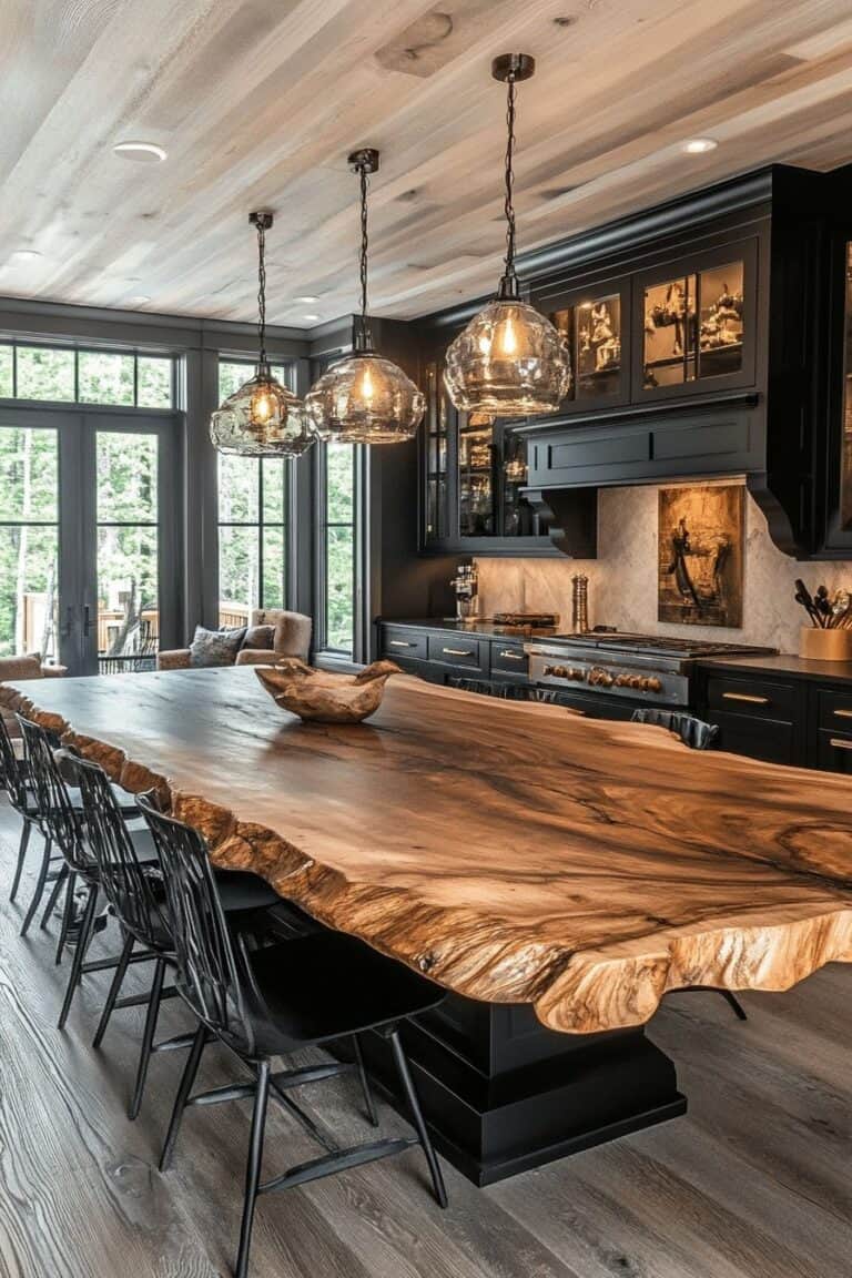The Timeless Appeal Of Black Kitchens With Wood Accents | The Olive ...