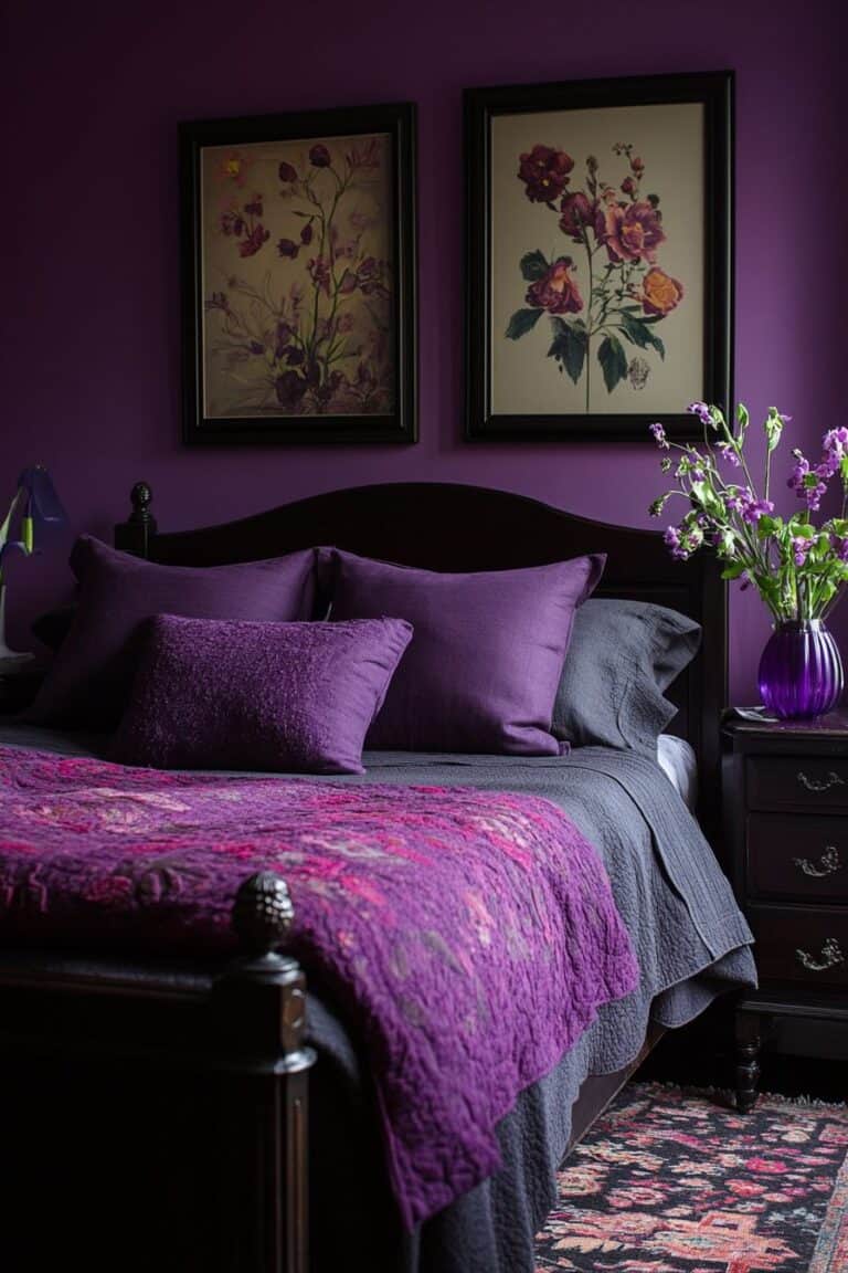 purple bedroom