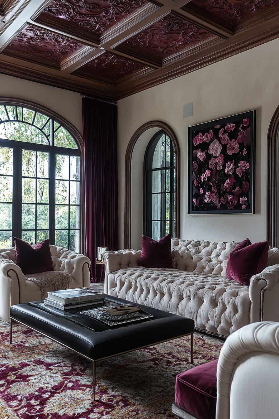 12 Ways To Design A Stunning Burgundy Living Room | The Olive Branch Nest