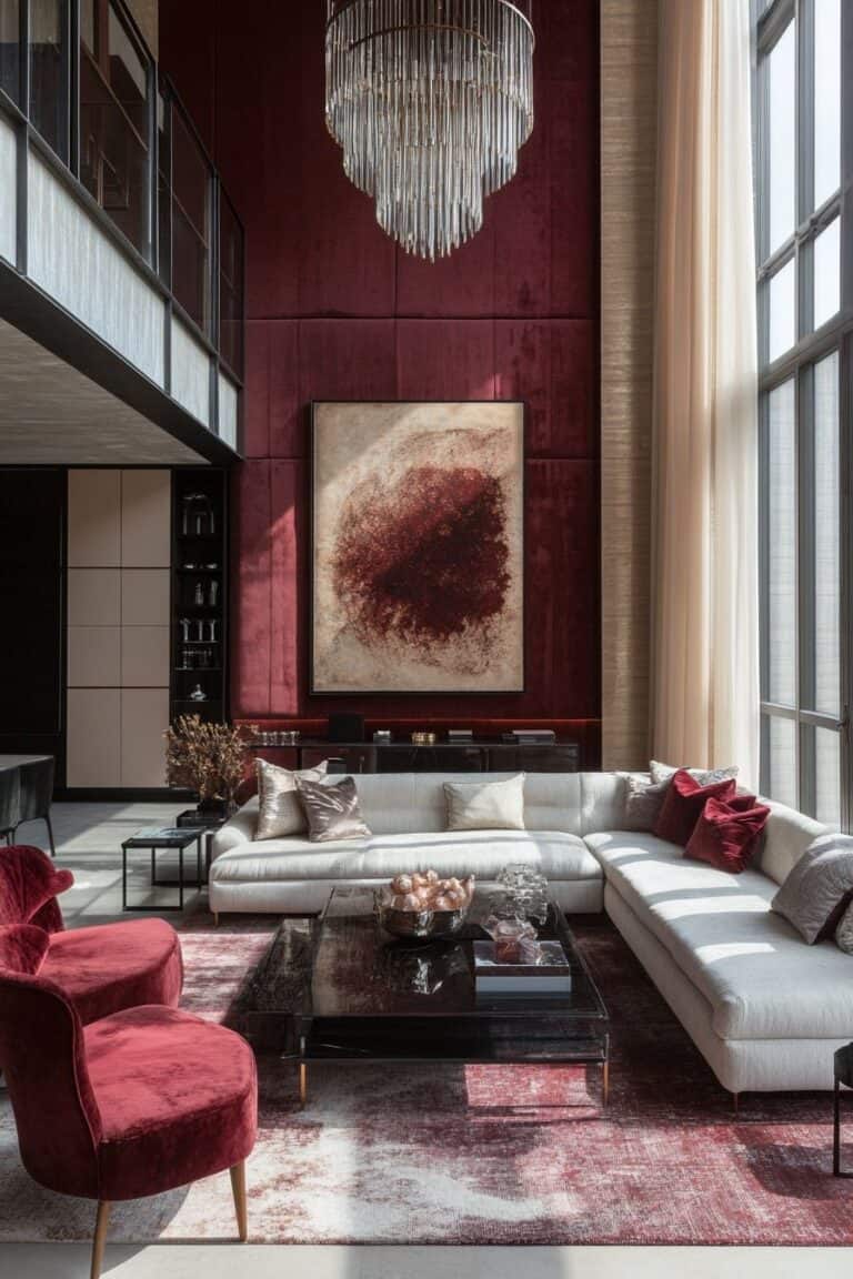 12 Ways To Design A Stunning Burgundy Living Room | The Olive Branch Nest