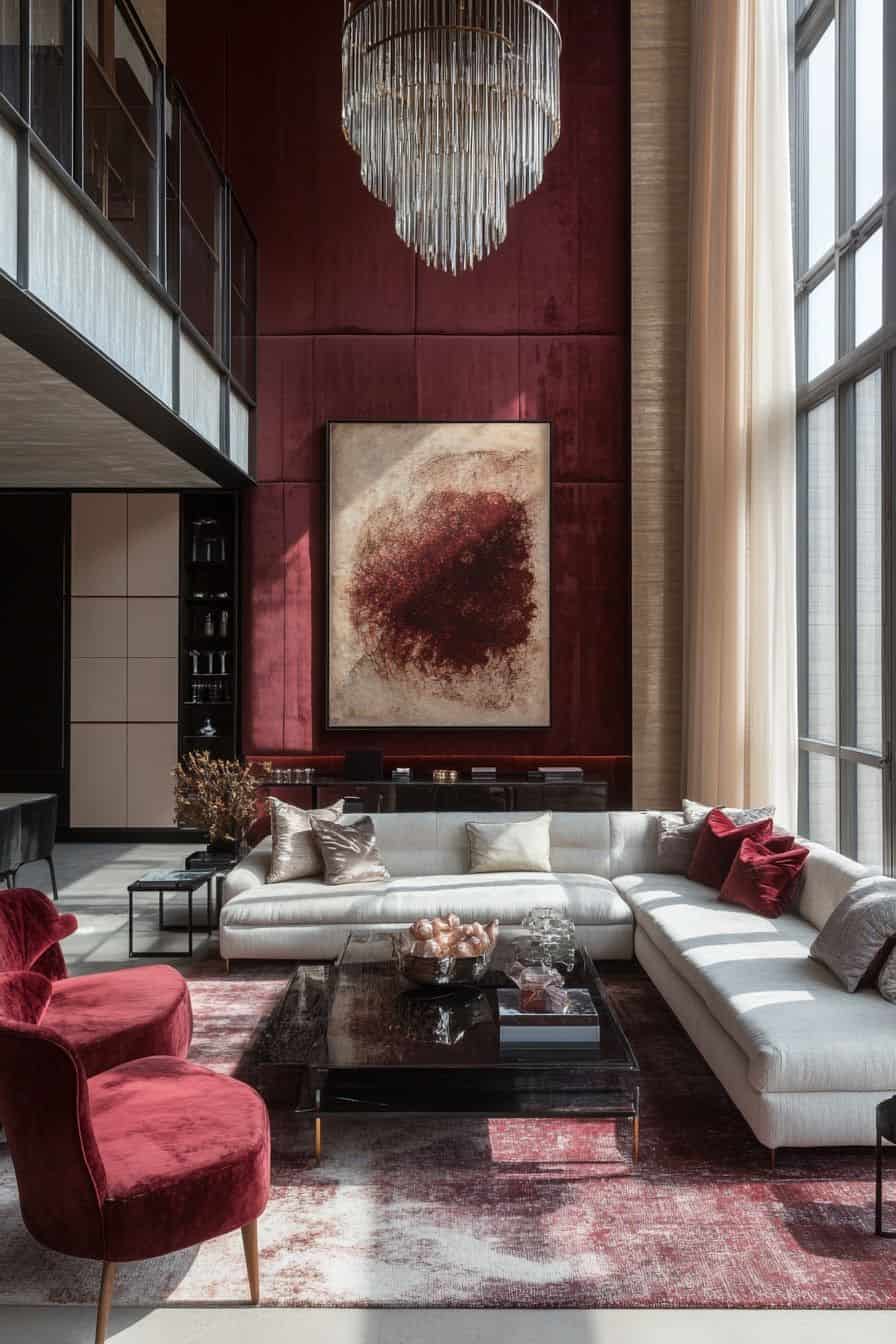 12 Ways To Design A Stunning Burgundy Living Room | The Olive Branch Nest