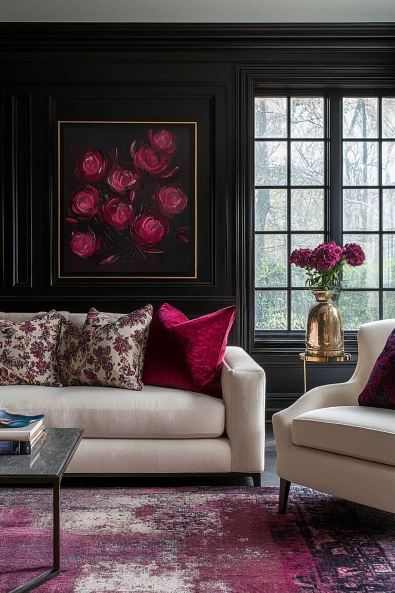 12 Ways To Design A Stunning Burgundy Living Room | The Olive Branch Nest