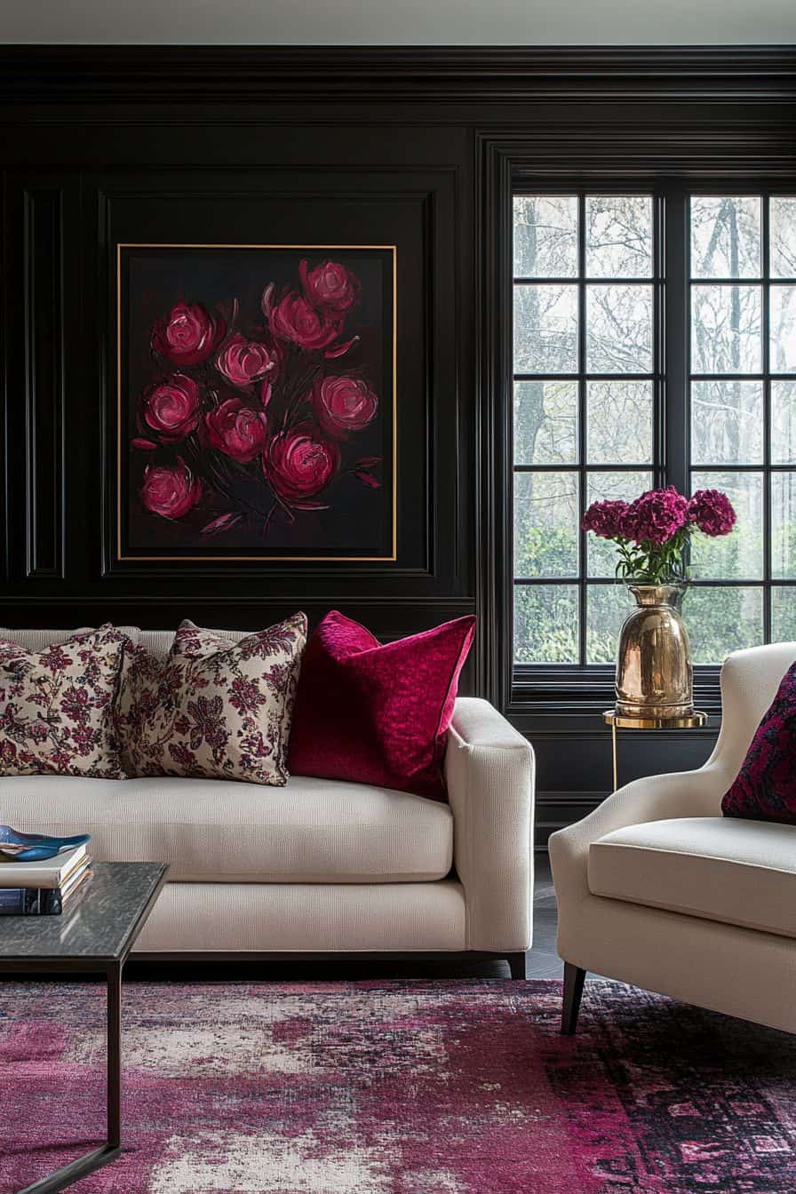 12 Ways To Design A Stunning Burgundy Living Room | The Olive Branch Nest