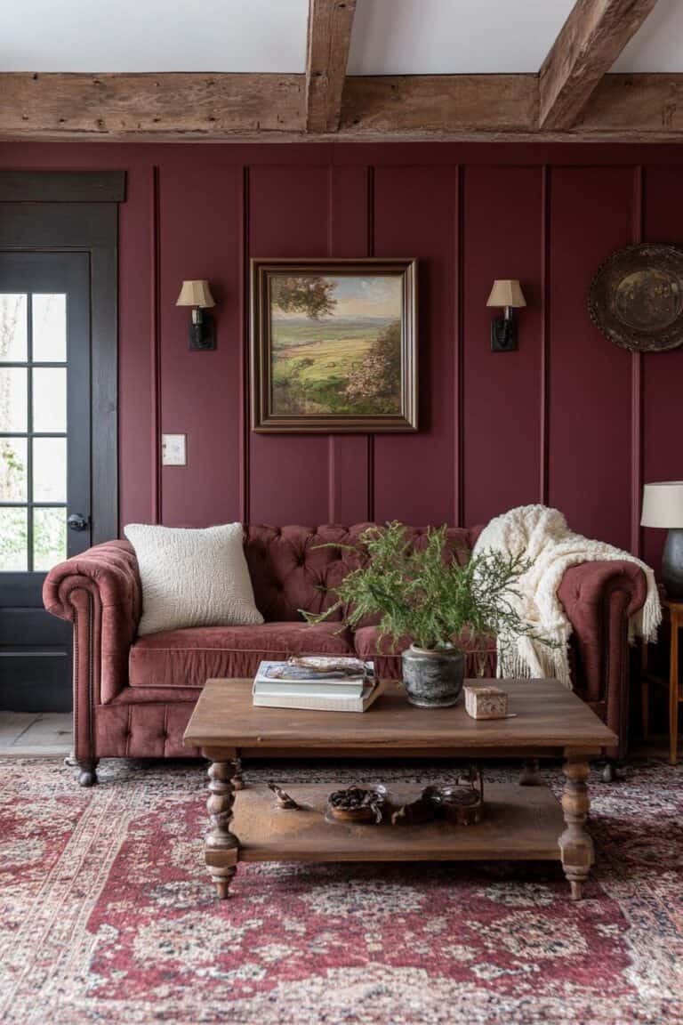 12 Ways To Design A Stunning Burgundy Living Room | The Olive Branch Nest