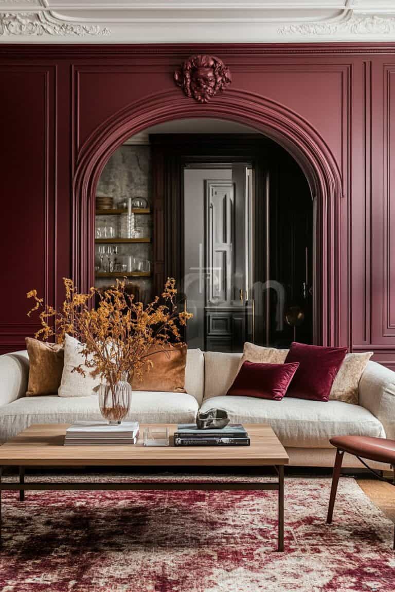 12 Ways To Design A Stunning Burgundy Living Room | The Olive Branch Nest