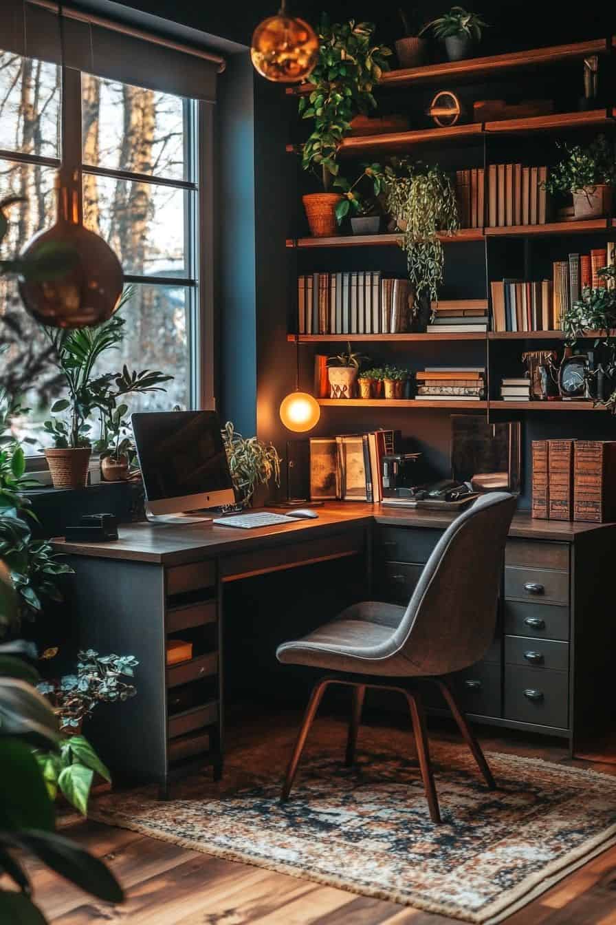 17 Ways To Style A Moody Home Office | The Olive Branch Nest